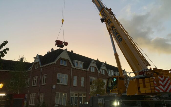 heimachine transporteren met telekraan