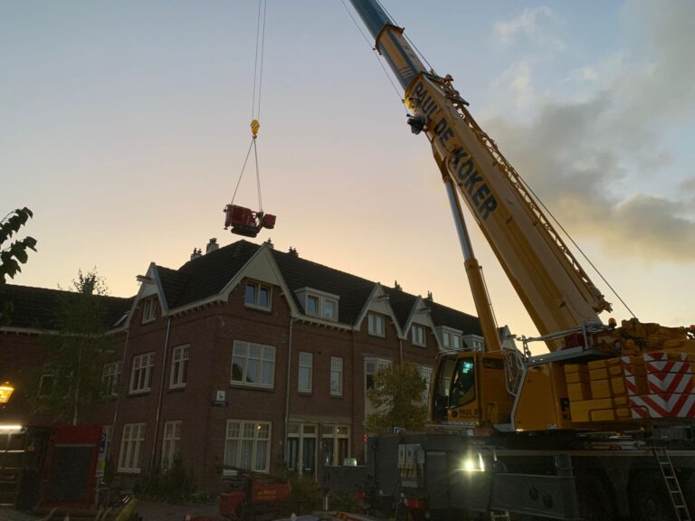 heimachine transporteren met telekraan